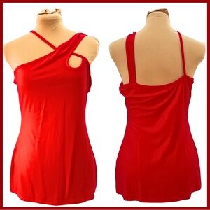 AmélieBoutik (Med - NWT) Red Asymmetrical Tank Top